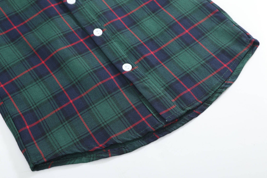 Blue, Green Red Plaid Dress Shirt