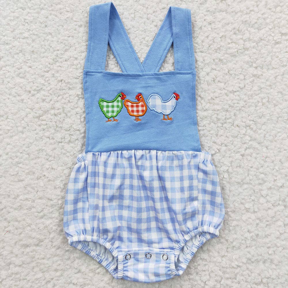 Sibling Baby Girls Chicken Summer Rompers Clothes Sets
