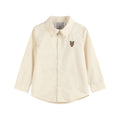 Sand Beige Reindeer Dress Shirt